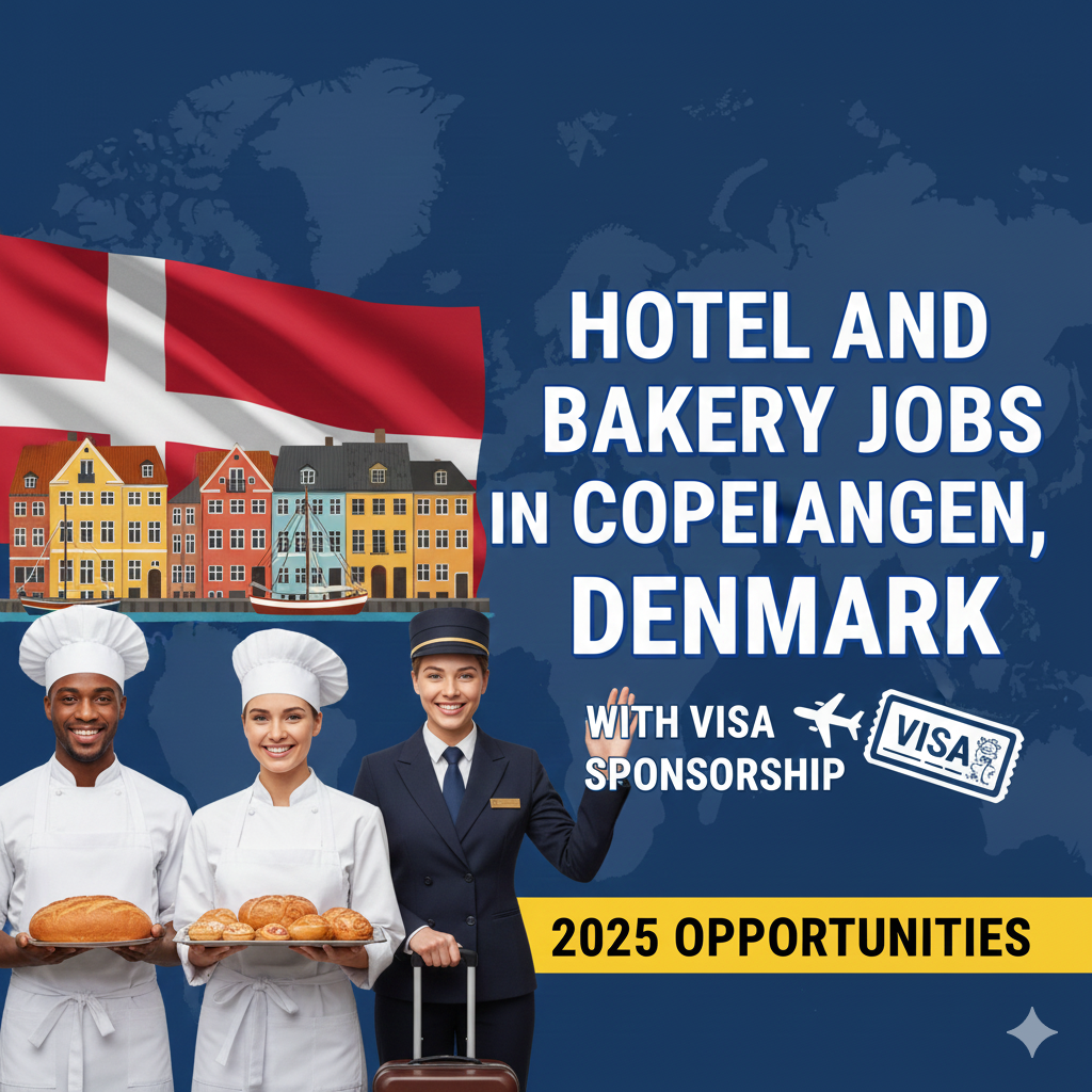 Hotel and Bakery Jobs in Copenhagen, Denmark with Visa Sponsorship 2026